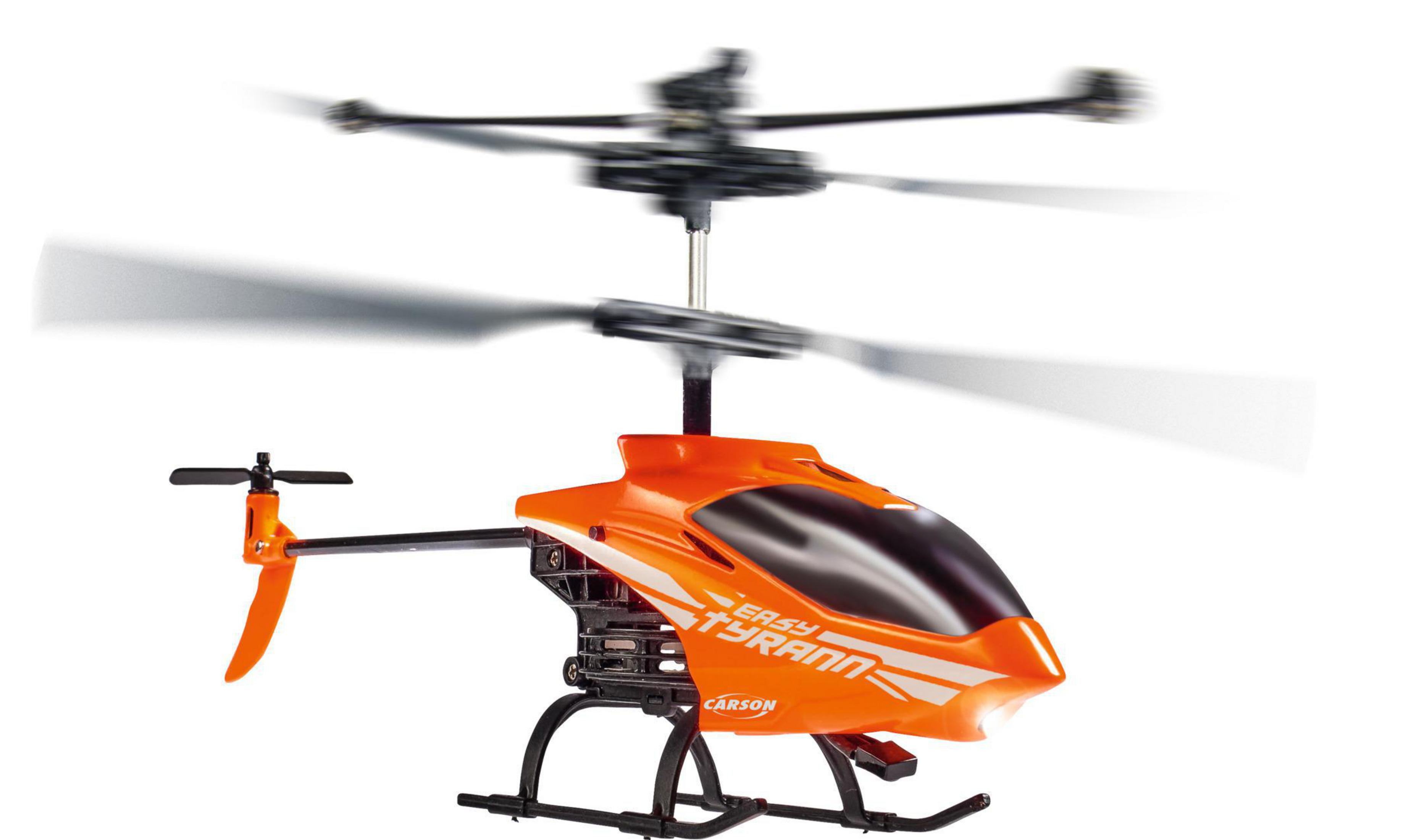 500507155 IR NANO ferngesteuerter 230 CARSON Orange Helikopter, 2CH GYRO TYRANN