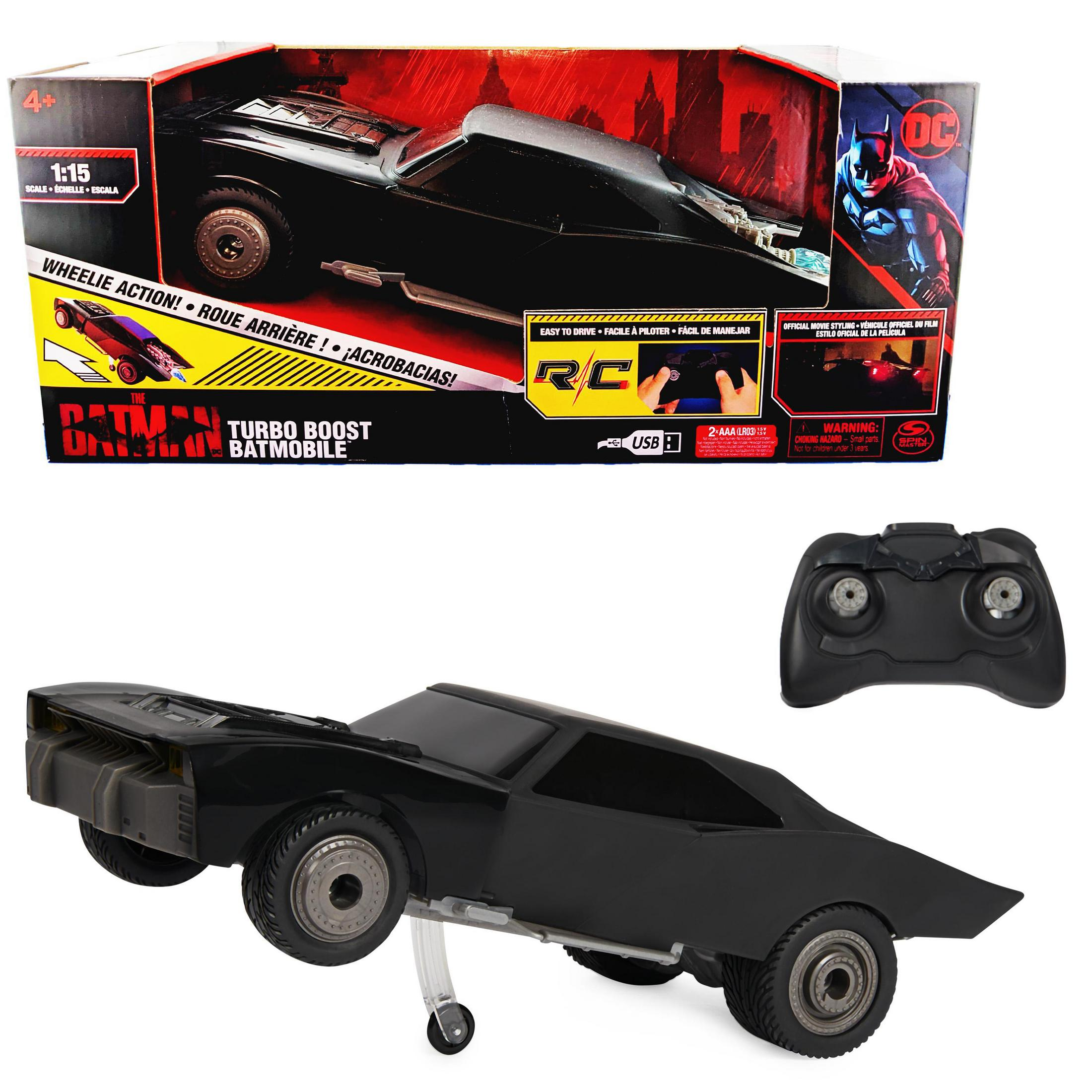 SPIN MASTER TURBO BAT MOVIE BATMOBIL BOOST 36961 R/C BATMAN Schwarz Spielzeugauto