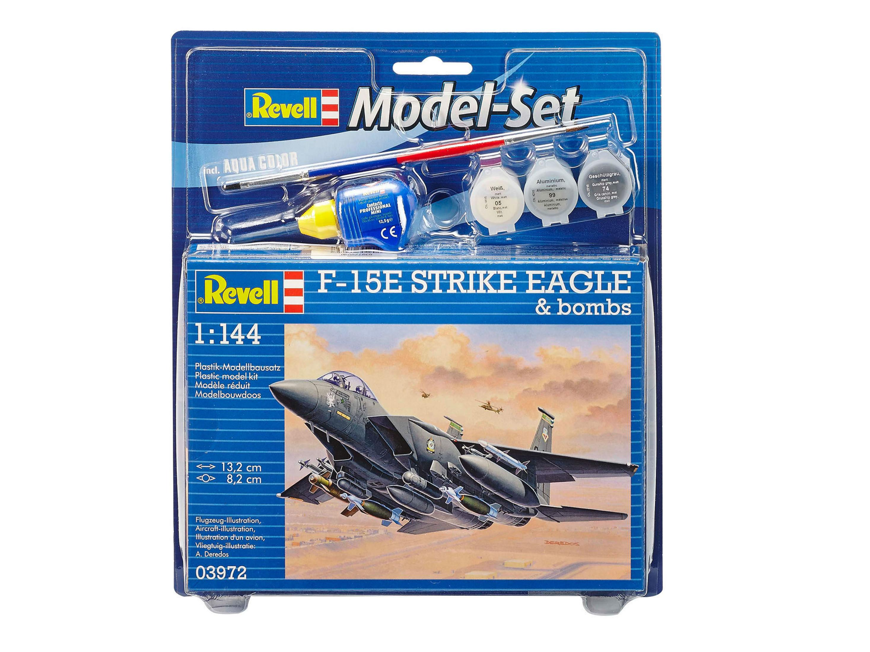 STRIKE REVELL F-15E B Eagle B 63972 F-15E MODEL Mehrfarbig Modellbausatz, & Strike & EAGLE SET