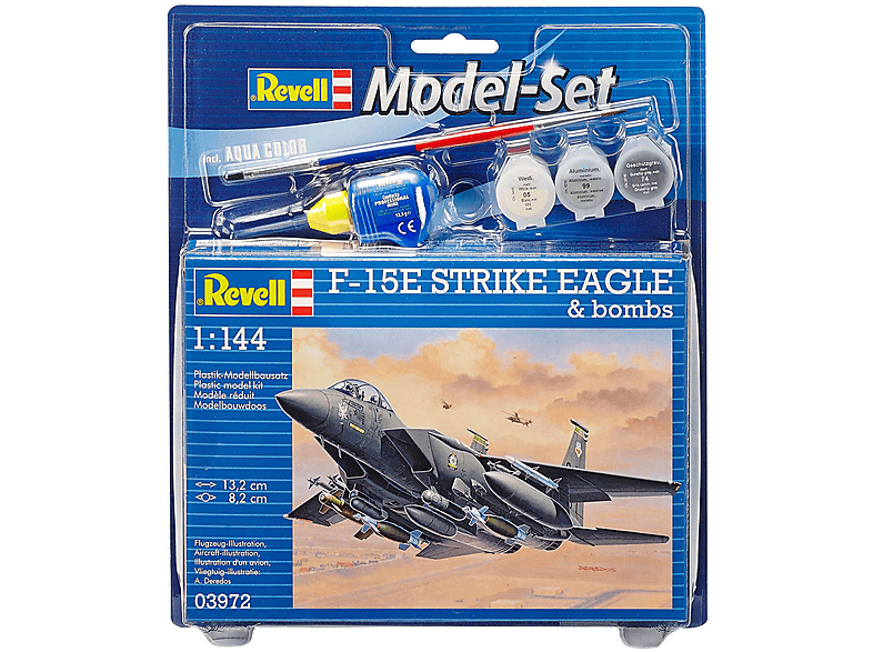 REVELL 63972 MODEL SET F-15E STRIKE EAGLE & B F-15E Strike Eagle & B Modellbausatz, Mehrfarbig