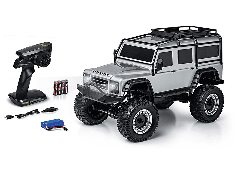 CARSON 500404172 1:8 RTR DEFENDER ROVER Silber 100% LAND SILBER Spielzeugmodell