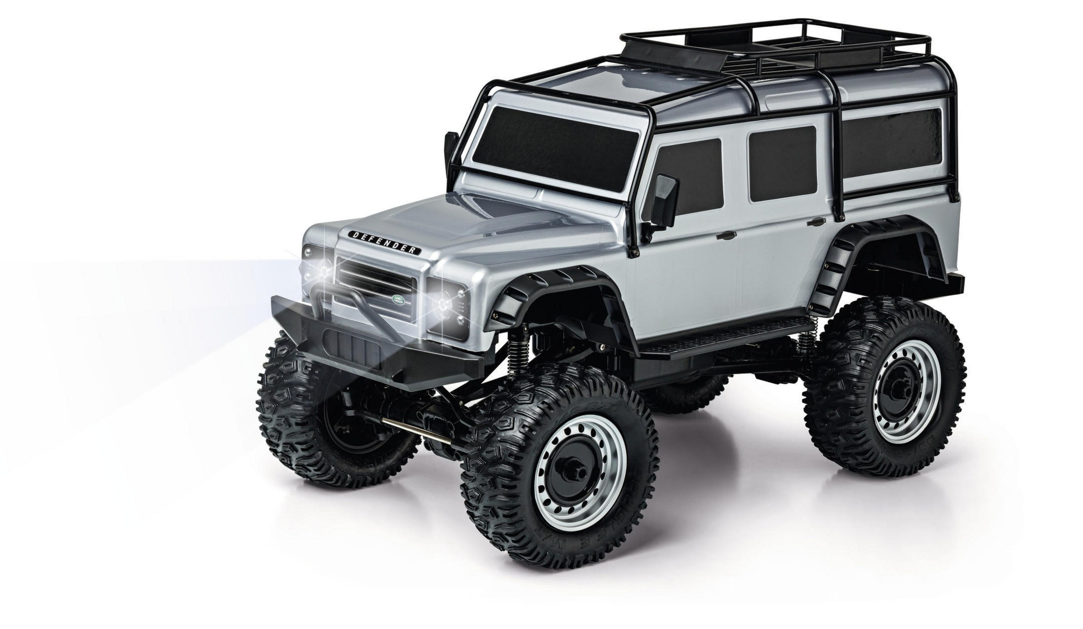 CARSON 500404172 1:8 RTR DEFENDER ROVER Silber 100% LAND SILBER Spielzeugmodell