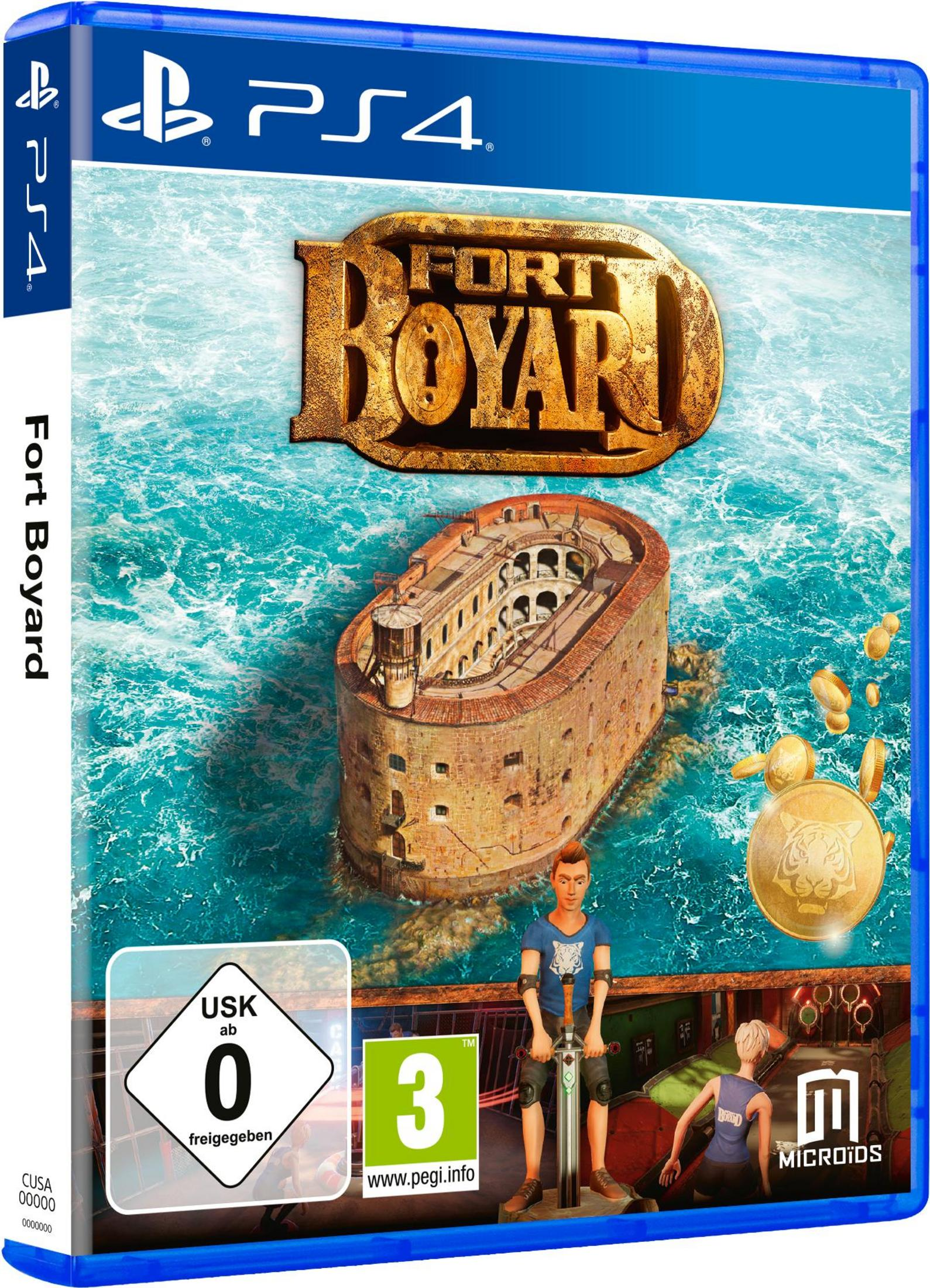Eine PS4-Spielbox von Fort Boyard mit dem Titel und der Grafik des Spiels.