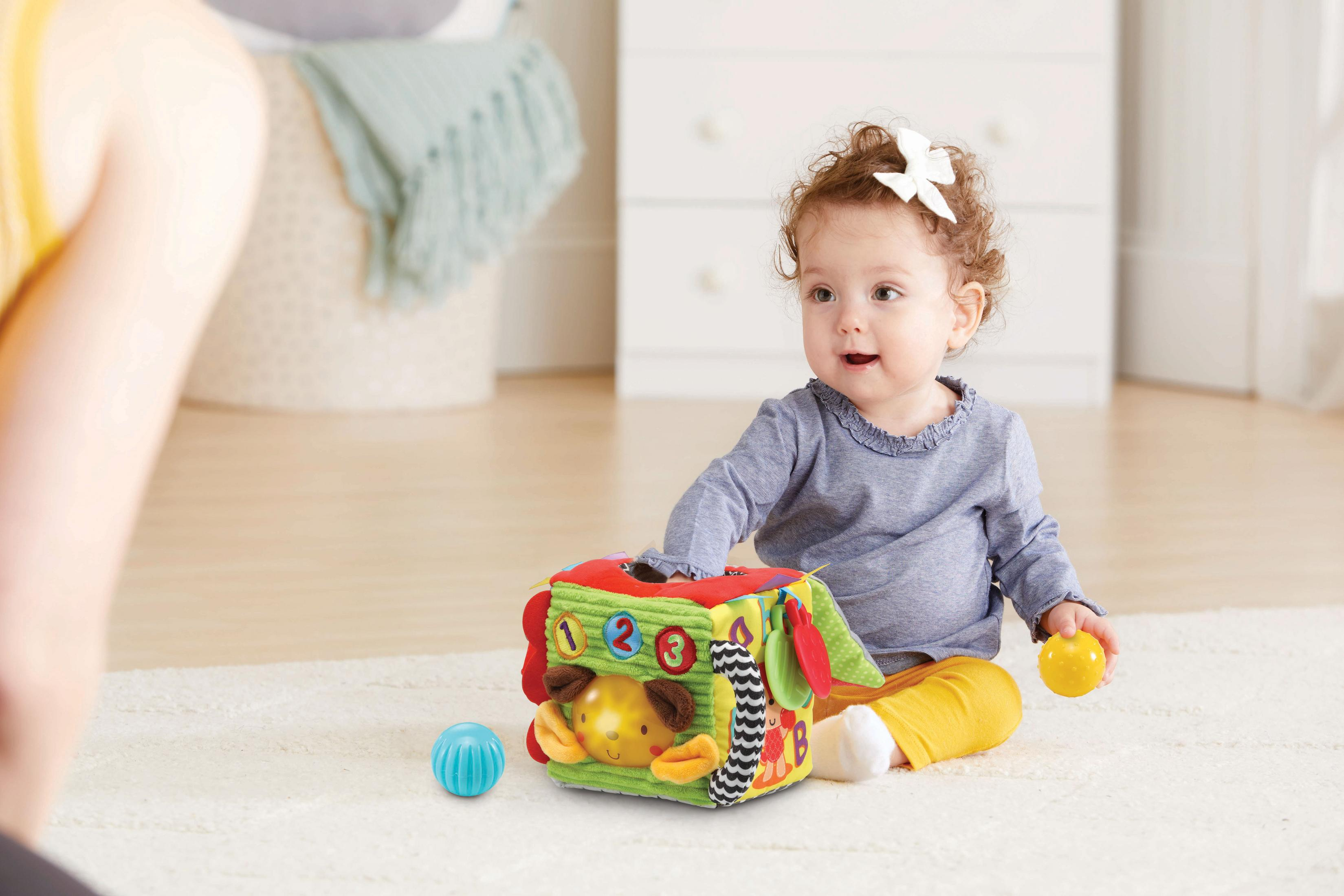 1-2-3 80-528204 Babyspielzeugwürfel, KUSCHELWÜRFEL Mehrfarbig VTECH