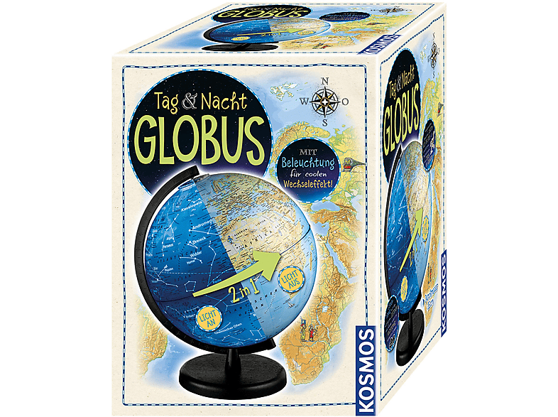 Kosmos Tag & Nacht Globus 26cm mit Beleuchtung für Kinder ab 7