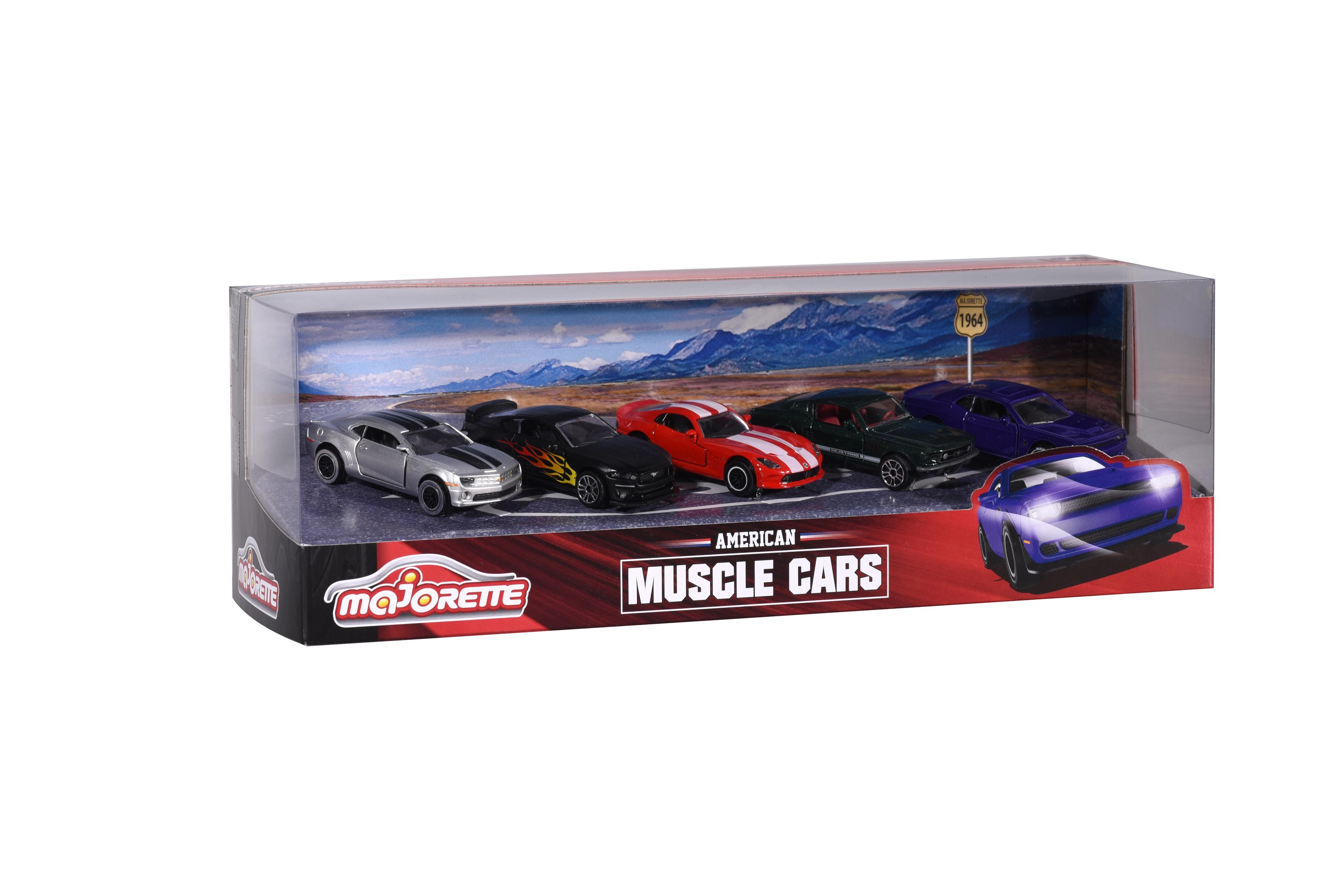 MAJORETTE 212053168 5 Spielzeugauto GIFTPACK PCS CARS MUSCLE Mehrfarbig