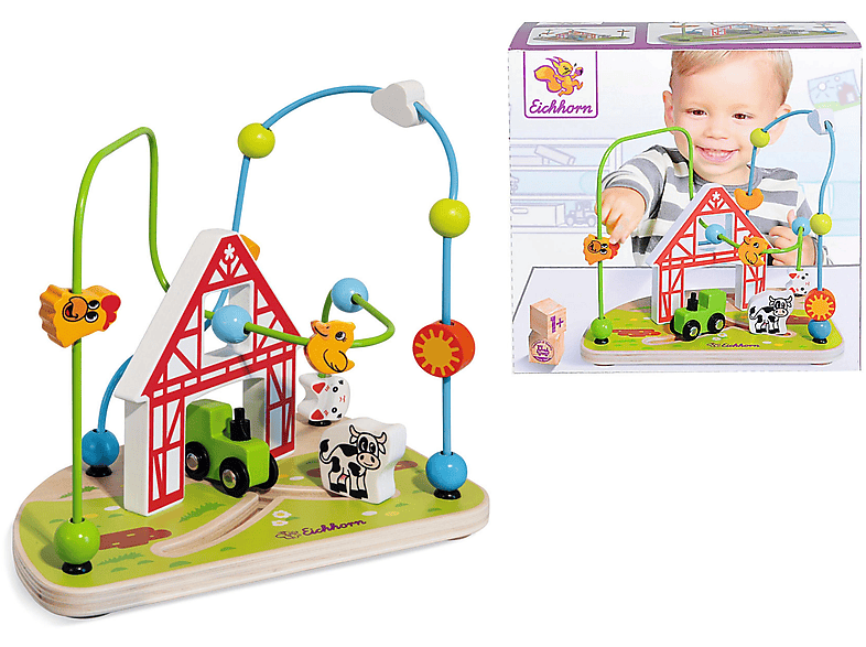 EICHHORN 100003714 EH MOTORIKSCHLEIFE BAUERNHOF Kinderspielzeug Mehrfarbig | home