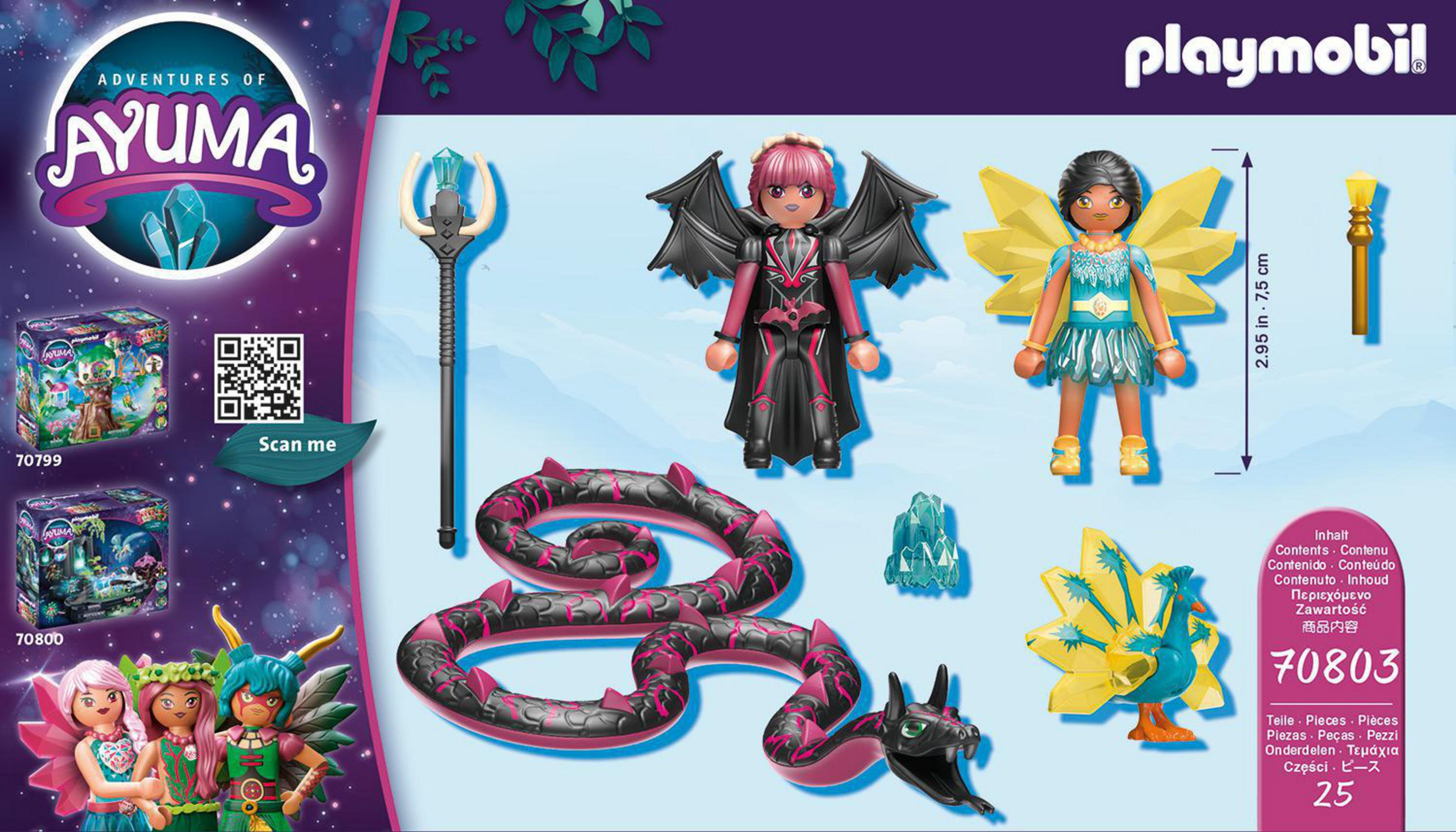 Set Playmobil con figure di fate, una creatura simile a un drago e accessori.