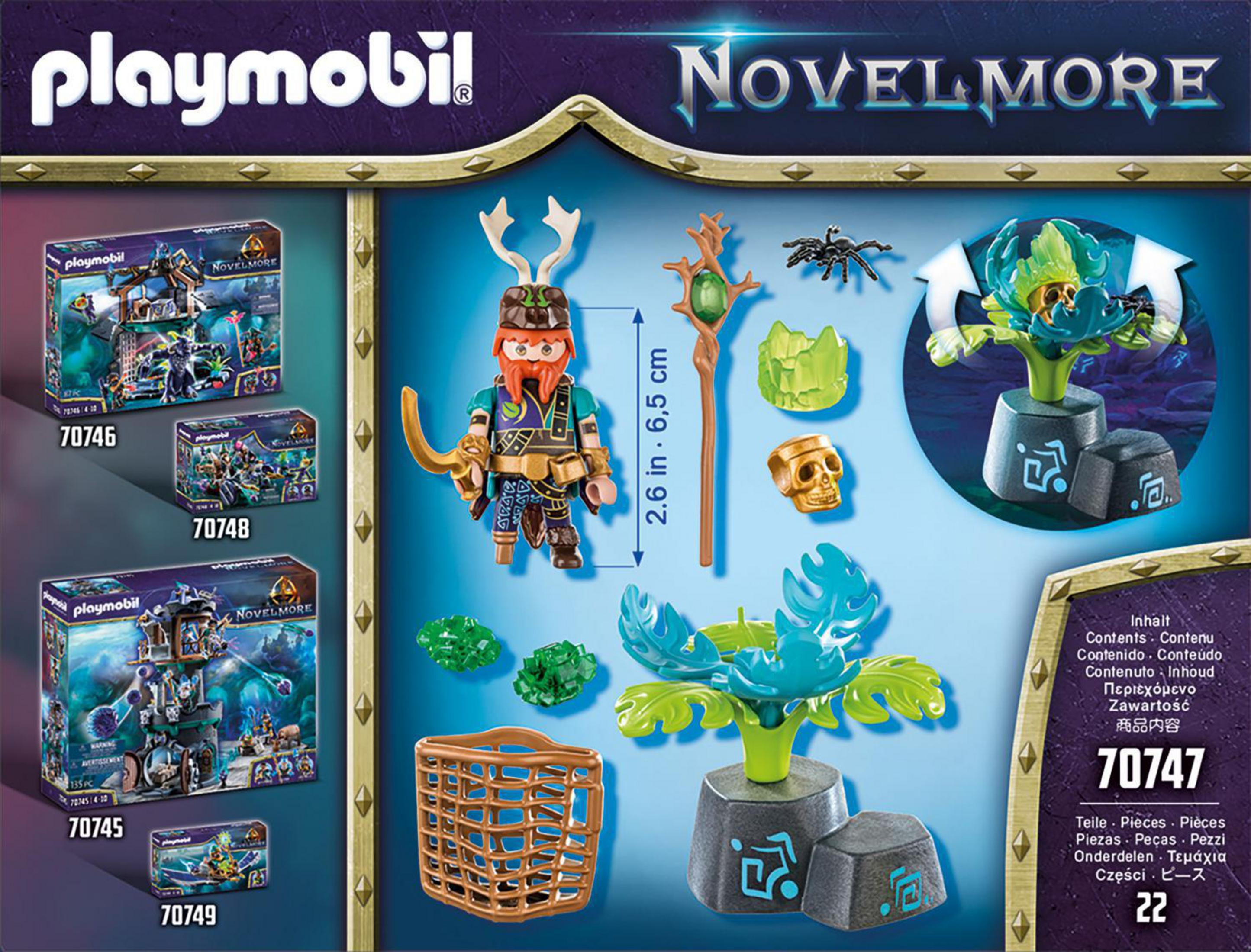 Playmobil Novelmore-Set. Enthält eine Kriegerfigur, Zubehör und Boxen mit anderen Novelmore-Sets.