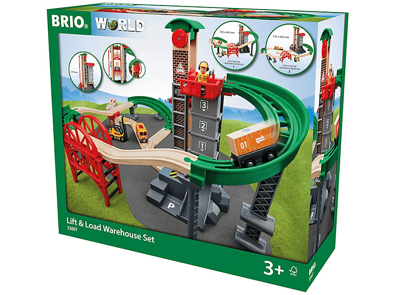 BRIO 33887 Spielset AUF MIT GROSSES Mehrfarbig LAGERHAUS-SET