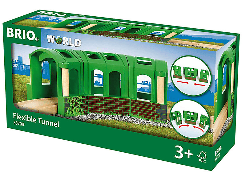 FLEXIBLER TUNNEL BRIO Zubehör Eisenbahn Mehrfarbig für 33709