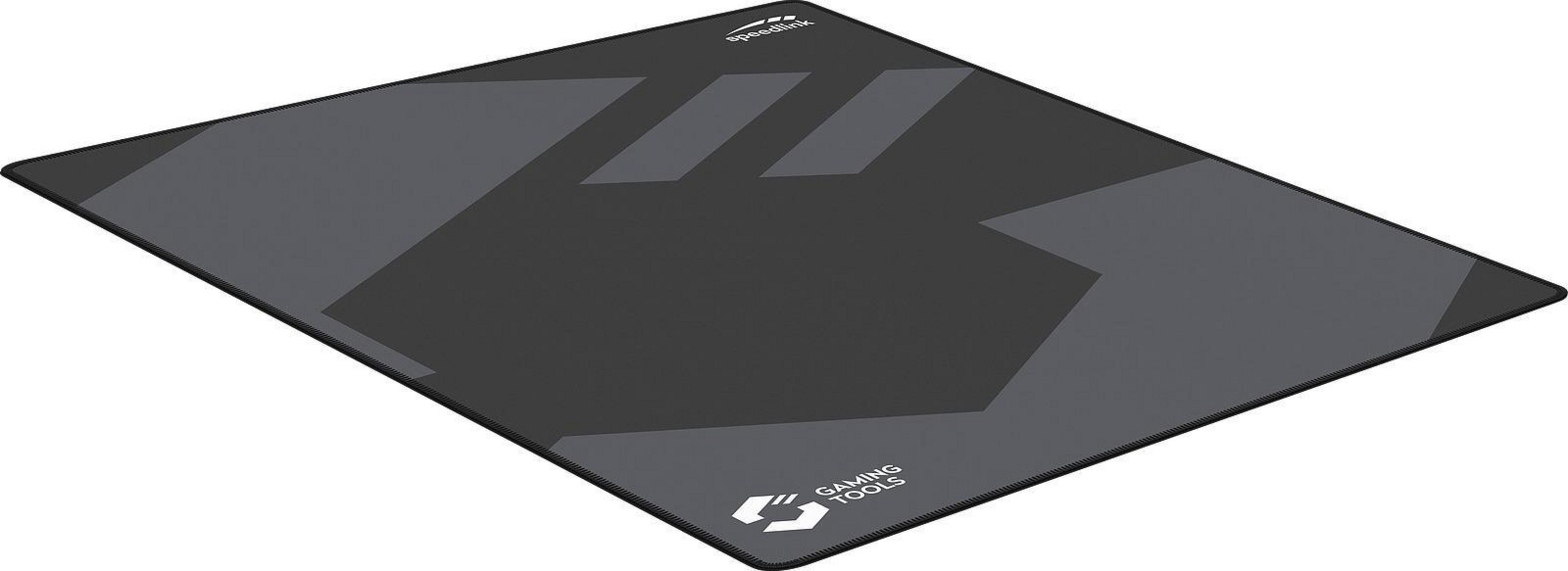 Zwarte Speedlink gaming muismat met grijs logo en witte tekst 'GAMING TOOLS'.