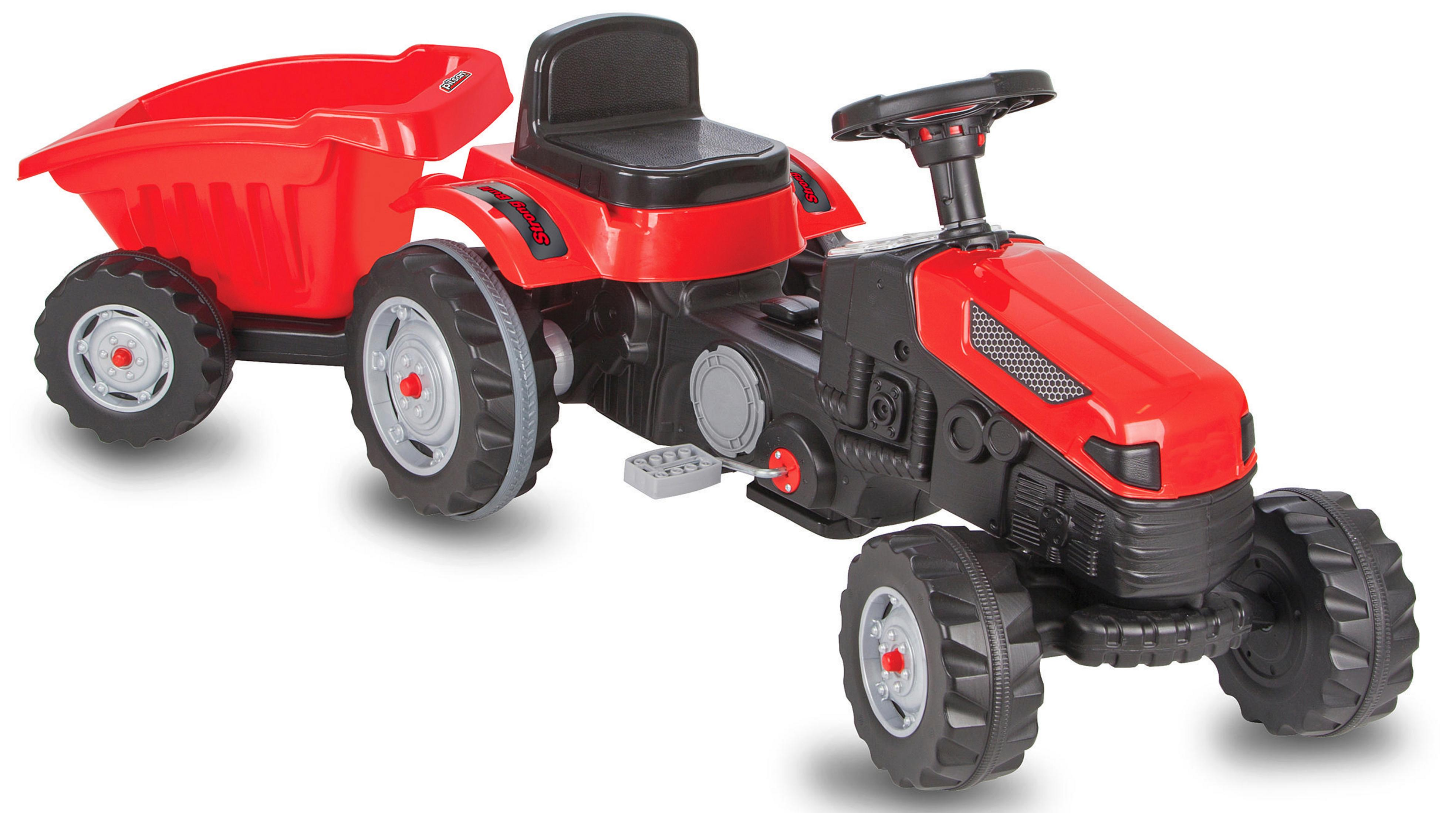 JAMARA 460825 Kinderfahrzeug TRETTRAKTOR HÄNGER Rot MIT ROT