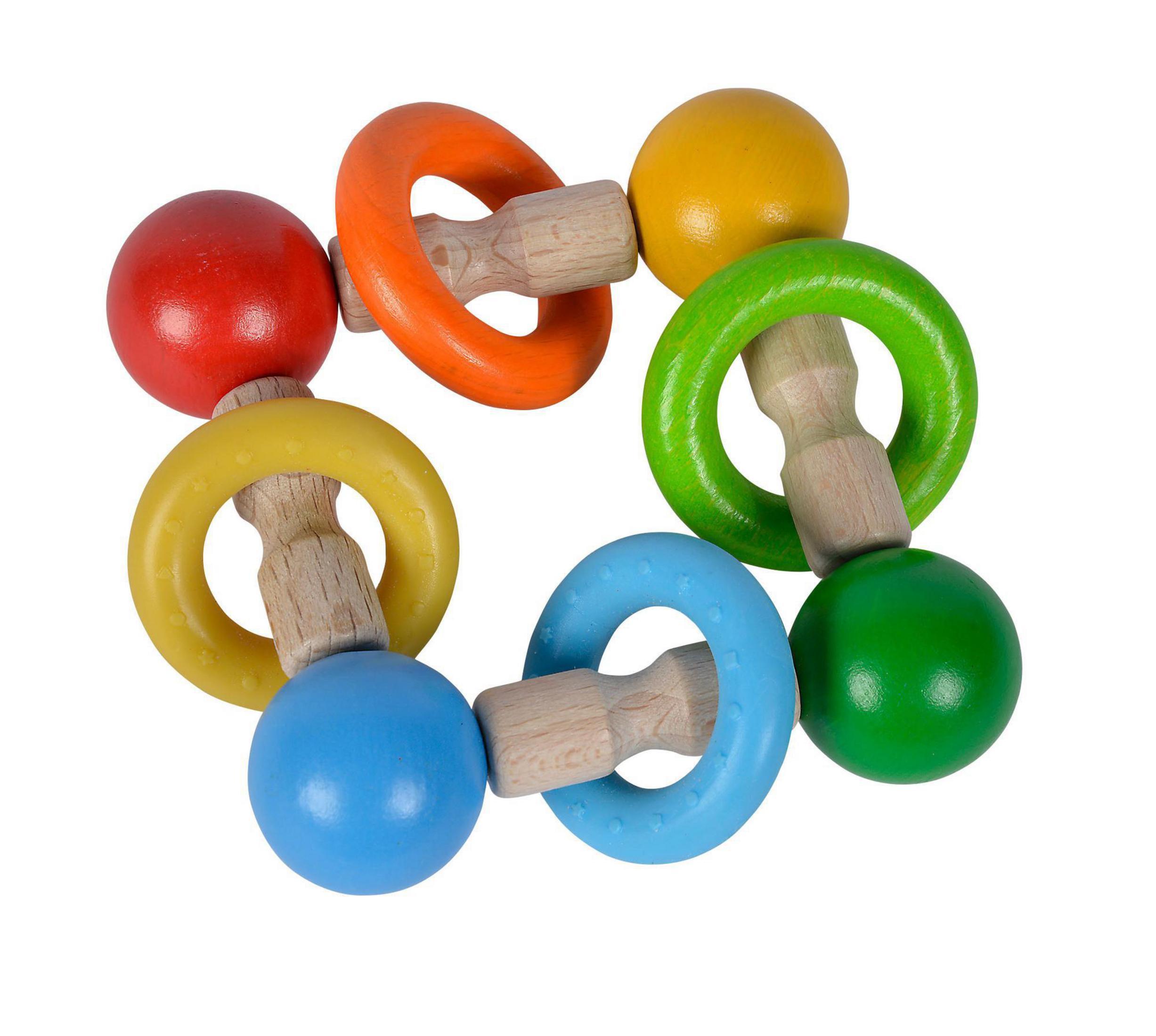 EICHHORN 100017048 EH BABY GREIFLING MIT Mehrfarbig RINGEN Kinderspielzeug