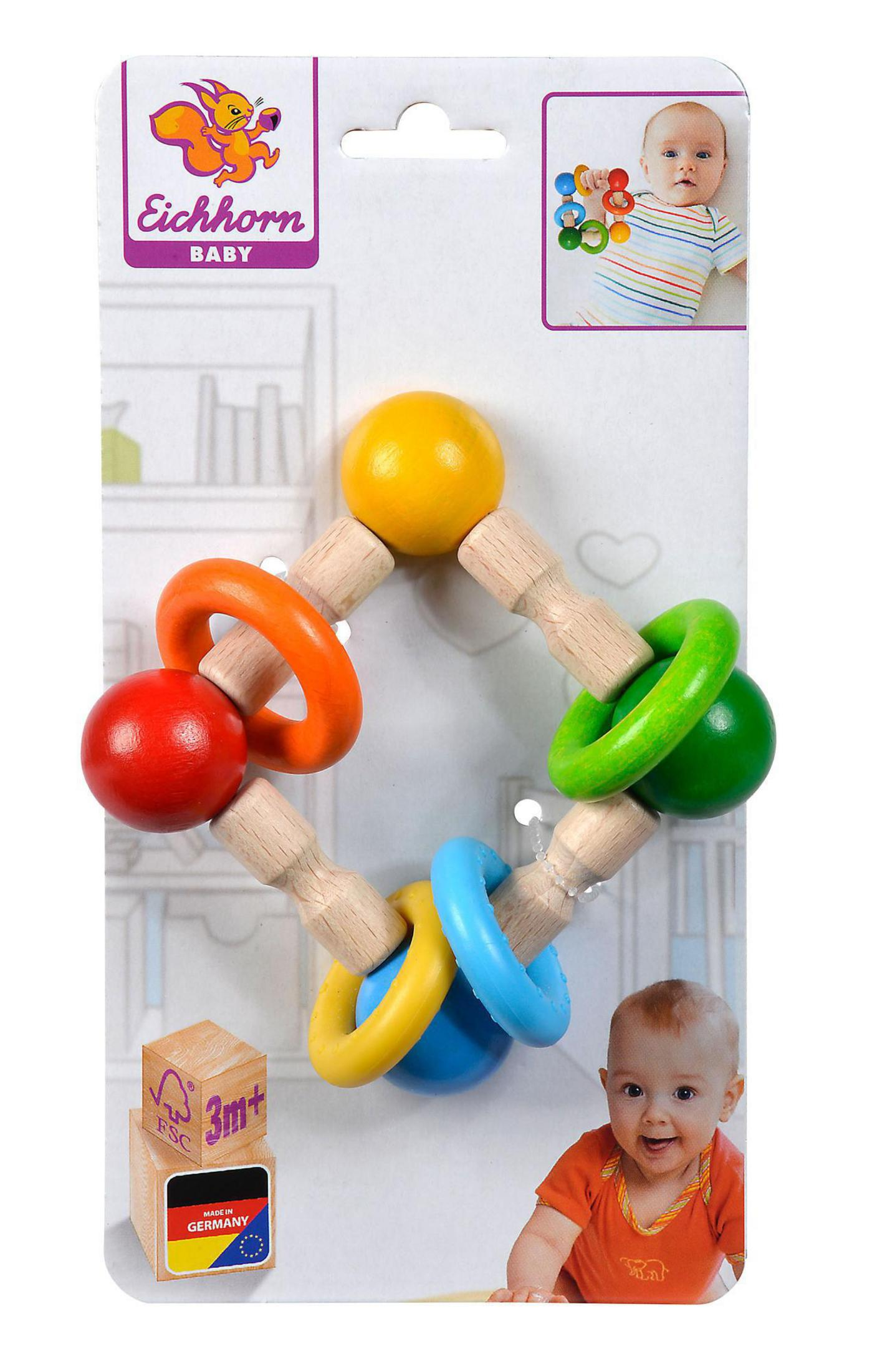 EICHHORN 100017048 Mehrfarbig EH RINGEN Kinderspielzeug MIT GREIFLING BABY