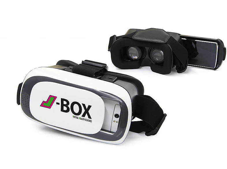 JAMARA 423156 J-BOX Virtual Weiß Brille, VR-BRILLE Reality