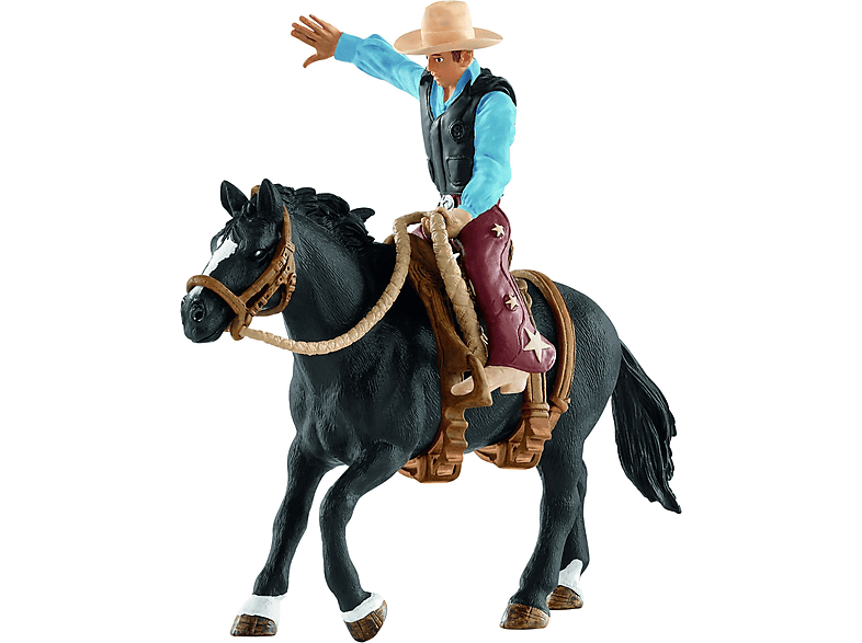 SCHLEICH 41416 SADDLE BRONC RIDING MIT Mehrfarbig Spielfiguren COWBOY