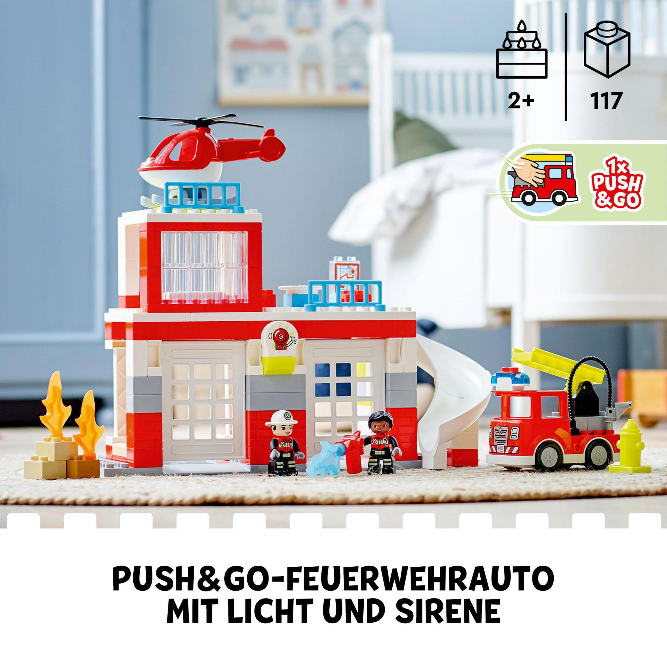 MIT LEGO FEUERWEHRWACHE HUBSCHRAUBER Bausatz 10970