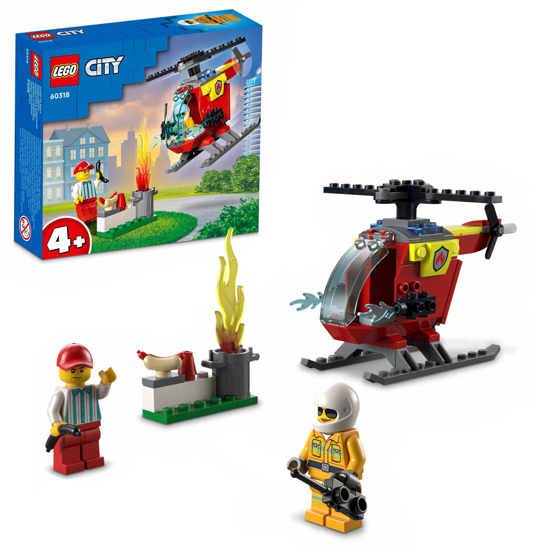 60318 FEUERWEHRHUBSCHRAUBER LEGO Bausatz, Mehrfarbig