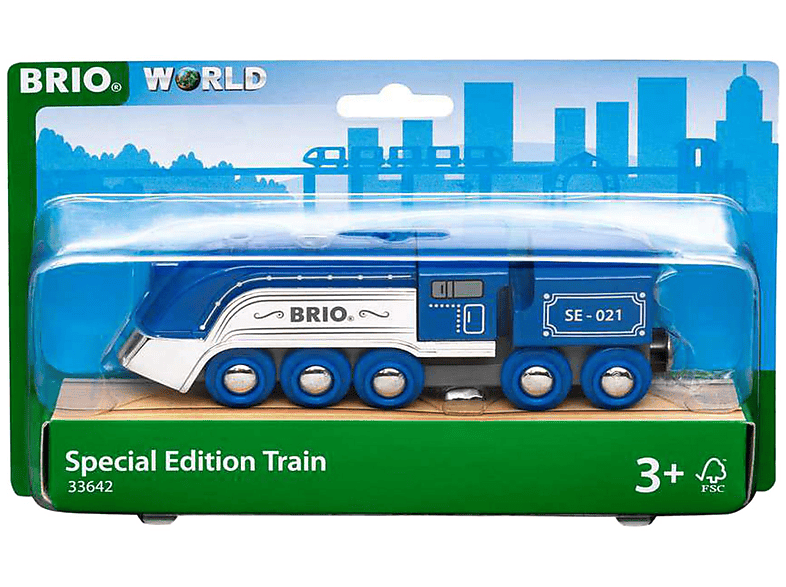 BRIO 33642 BLAUER EDITION DAMPFZUG Eisenbahn (SPECIAL Mehrfarbig 2021)