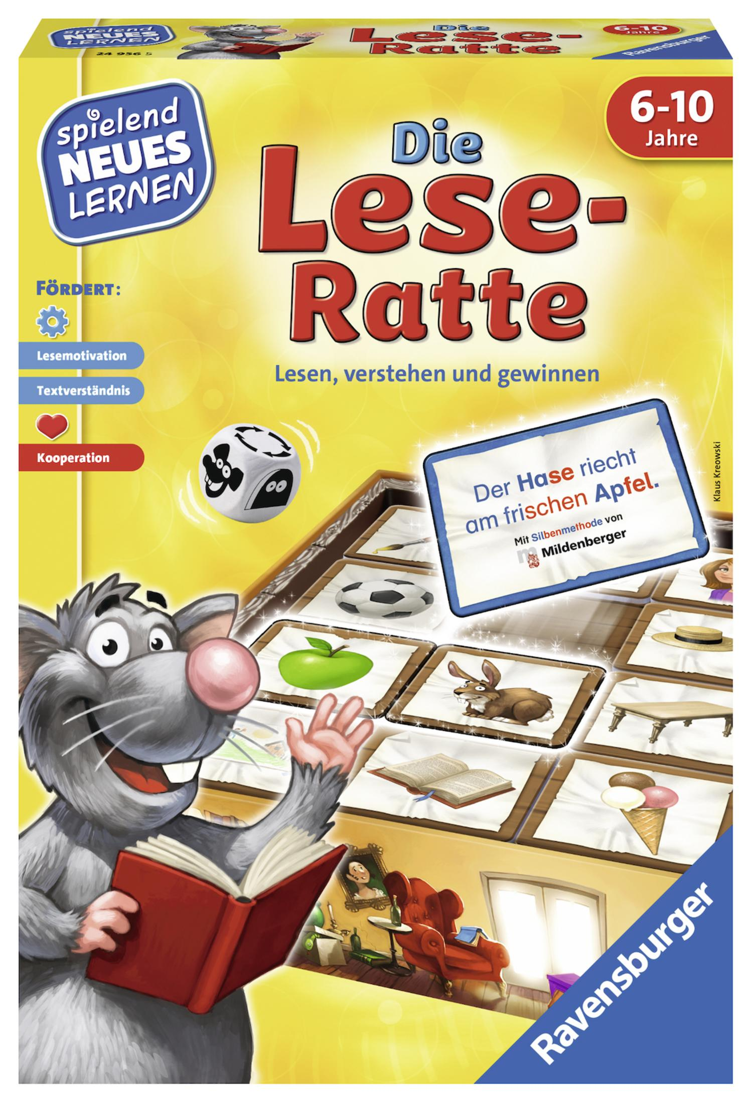 RAVENSBURGER 24956 DIE Mehrfarbig Brettspiel LESE-RATTE