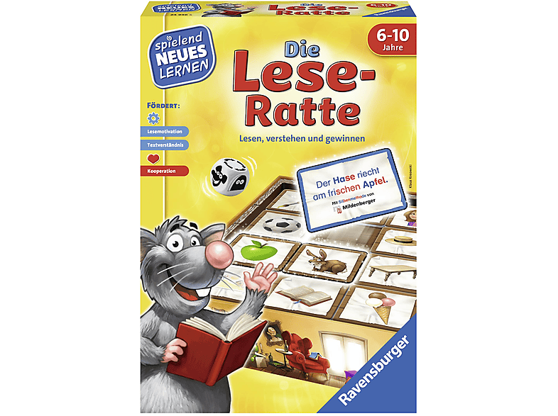 RAVENSBURGER DIE LESE-RATTE Brettspiel Mehrfarbig 24956