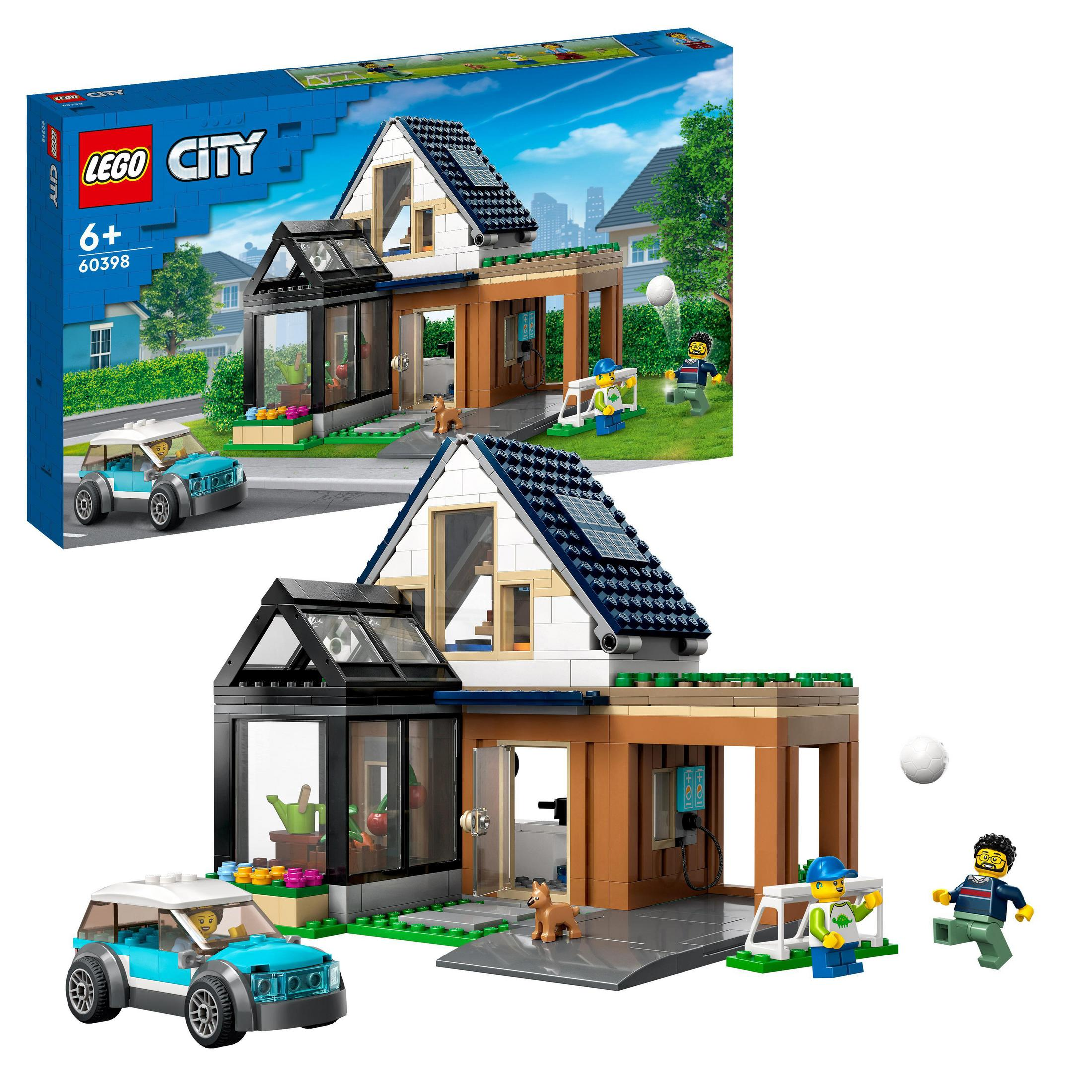 MIT LEGO Bausatz, 60398 Mehrfarbig FAMILIENHAUS ELEKTROAUTO