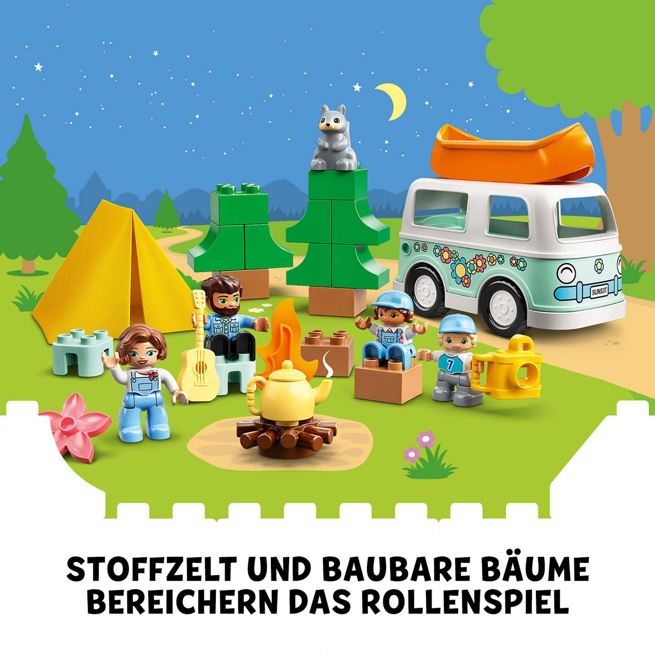 Mehrfarbig CAMPINGBUS MIT Bausatz, FAMILIENABENTEUER 10946 LEGO