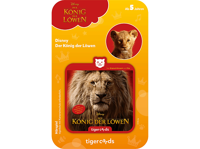 TIGERMEDIA 4516 TIGERCARD DISNEY KÖNIG DER LÖWEN Tigercard, Mehrfarbig | Tigercards