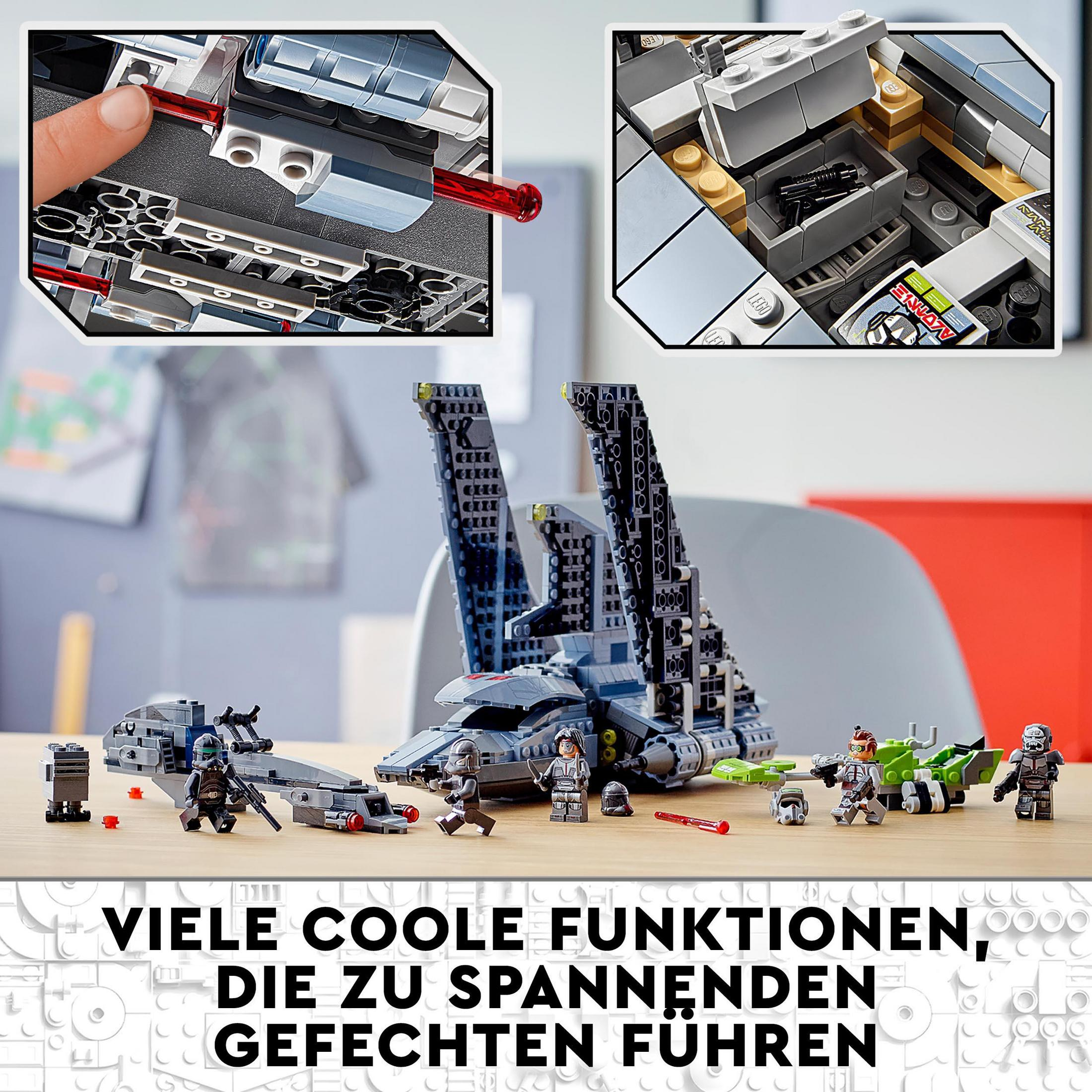 Ensemble Lego avec plusieurs figurines. L'arrière-plan est une table. Fond blanc.