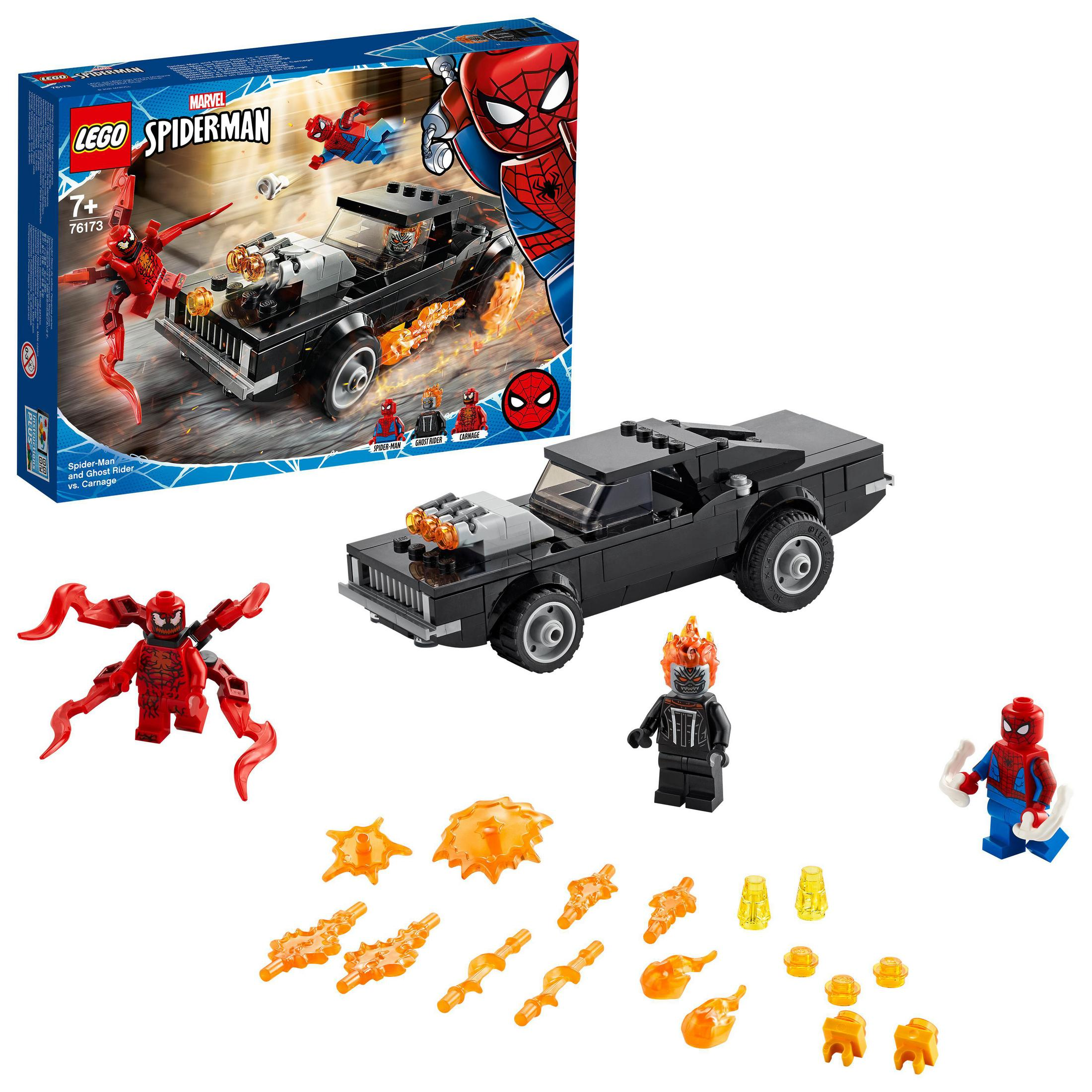 LEGO 76173 SPIDER-MAN RIDER UND VS. Minifiguren, Mehrfarbig CARNAGE GHOST