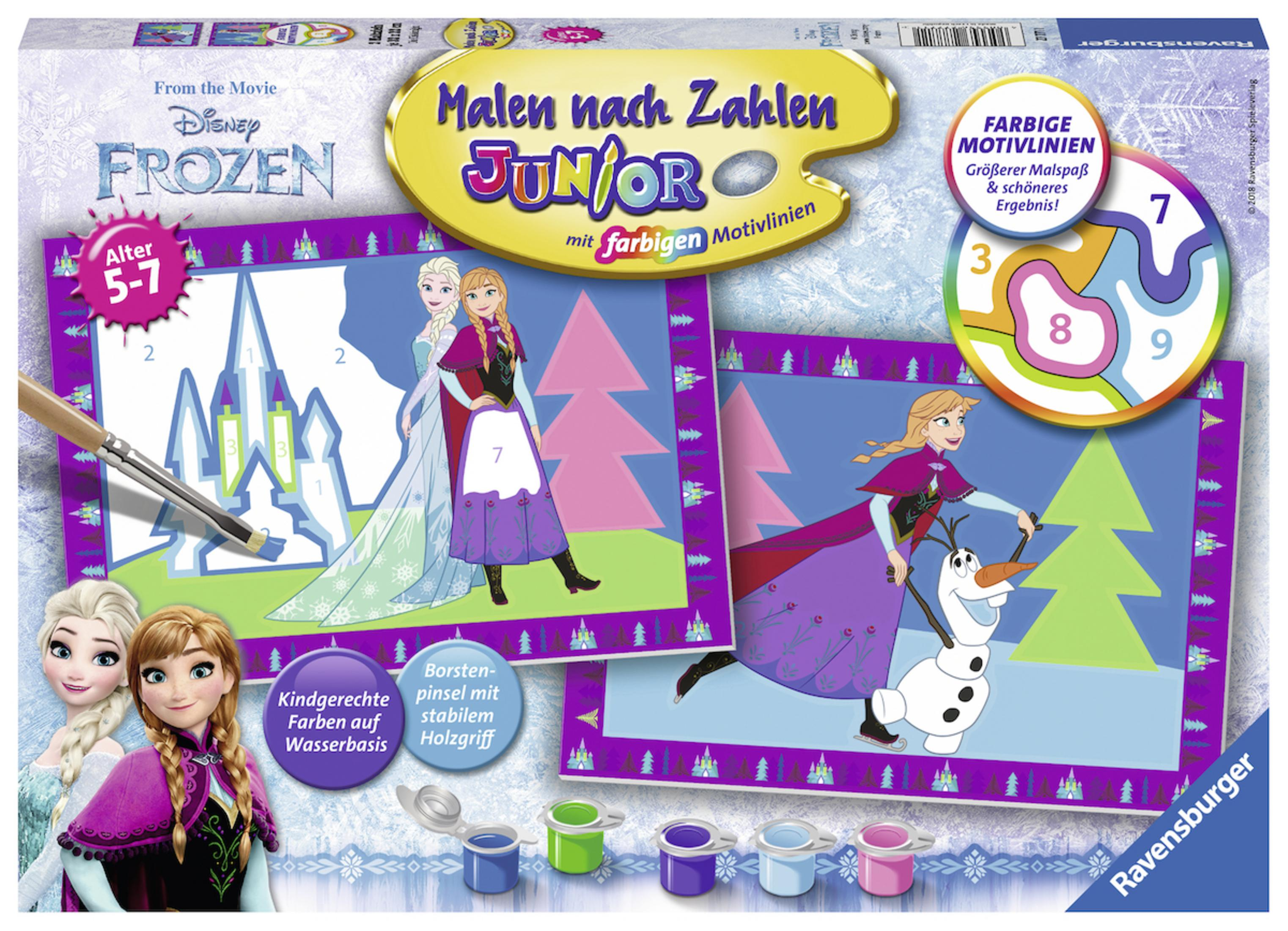 Disney Frozen Malen-nach-Zahlen-Set. Mit Elsa, Anna und Olaf.