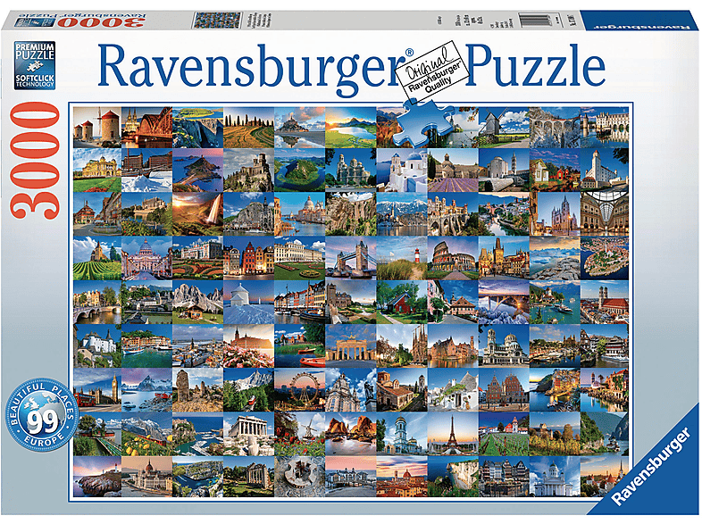 RAVENSBURGER 17080 99 BEAUTIFUL PLACES IN EUROP Puzzle