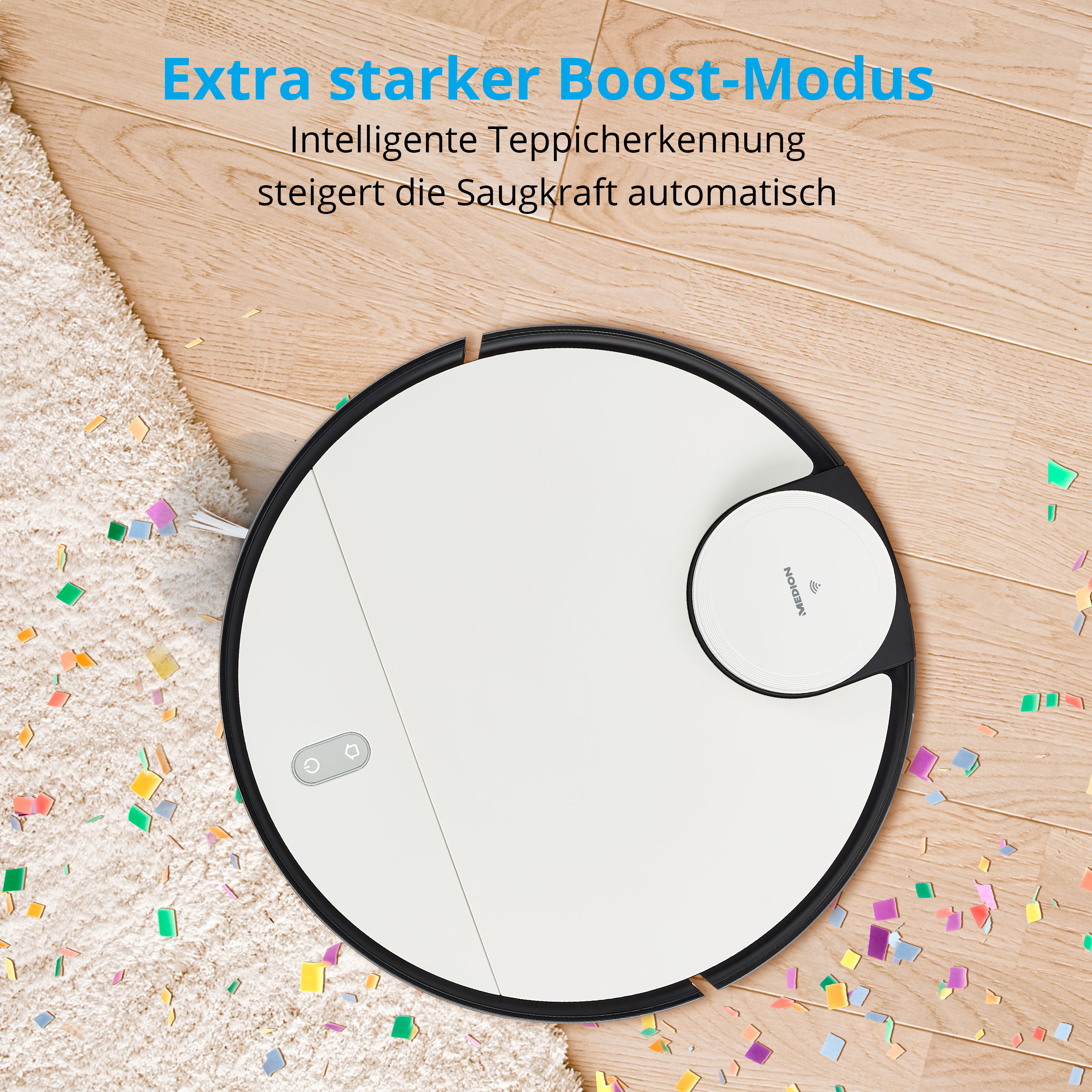 Robot odkurzający MEDION X40 SW Czarny, Biały