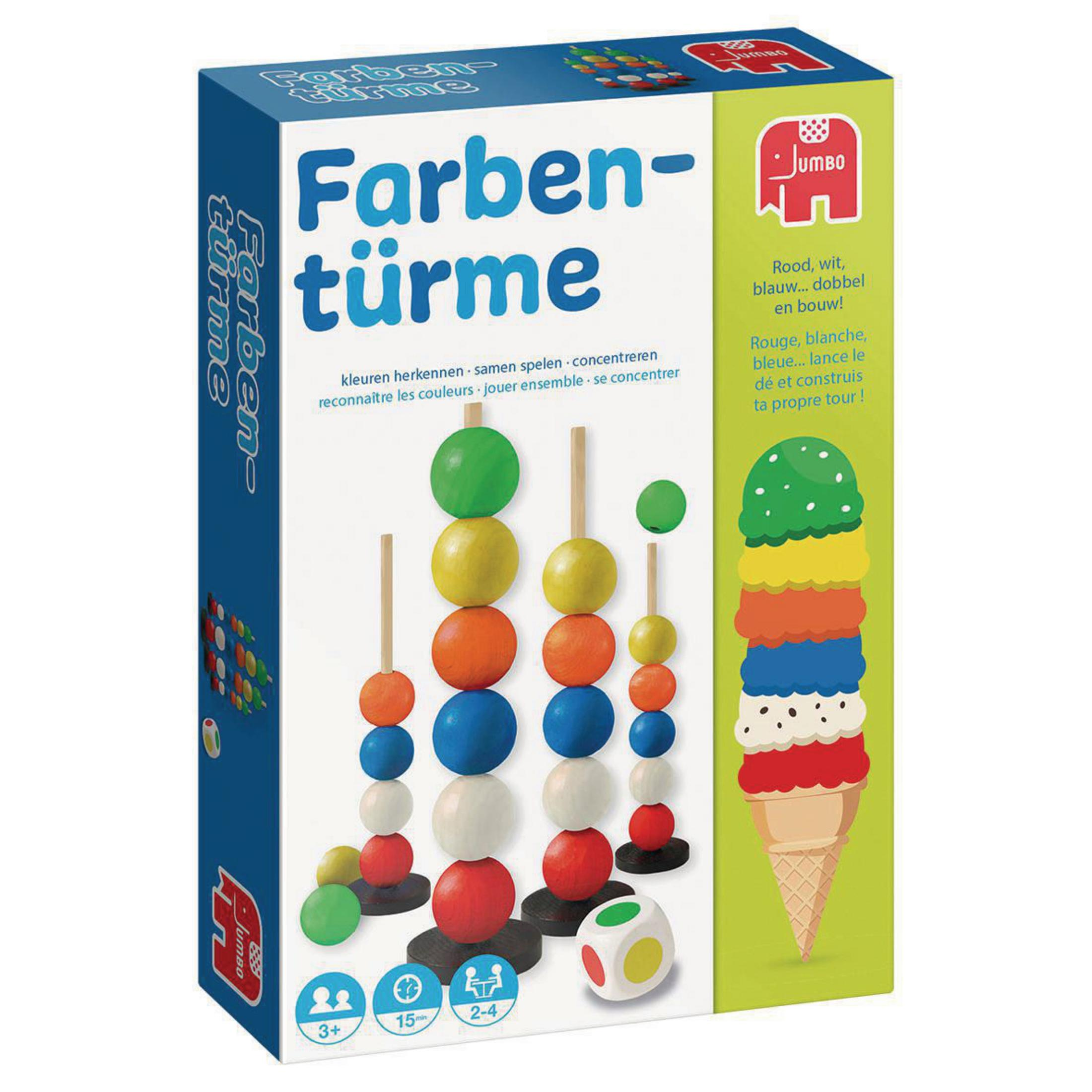 Mehrfarbig FARBENTÜRME JUMBO Kinderspiel 19716