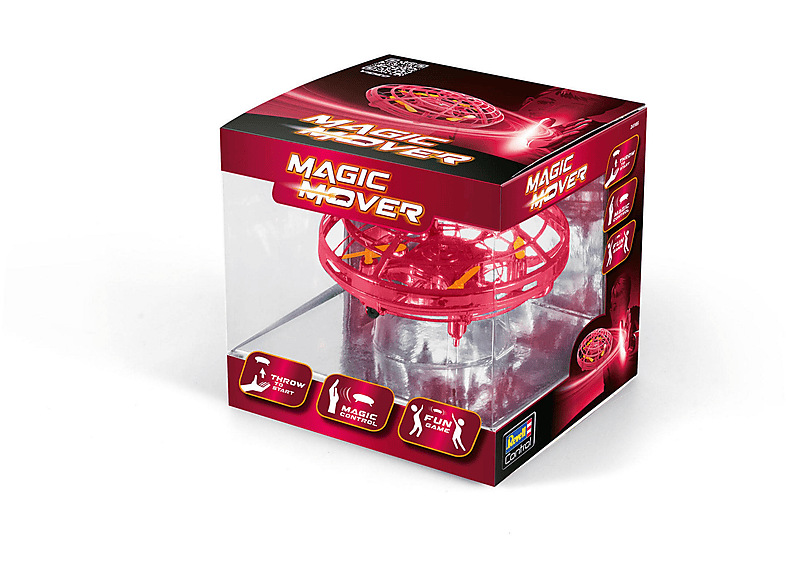 REVELL 24105 QUADCOPTER MAGIC MOVE ROT Fun-Spielzeugdrohne, Rot/Transparent