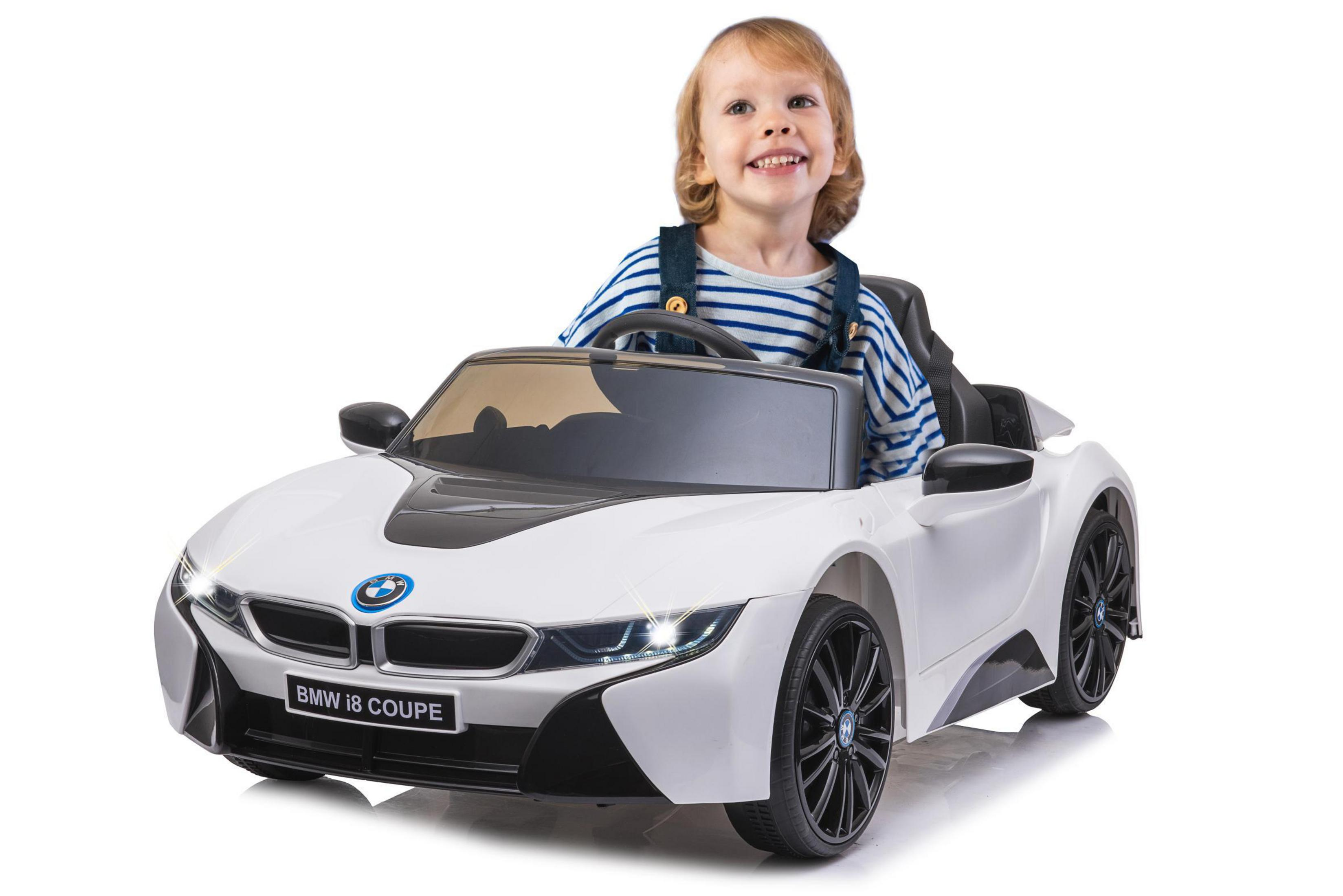 JAMARA 460633 RIDE-ON BMW I8 WEISS Kinderfahrzeug, COUPE 12V Weiss Ride-On