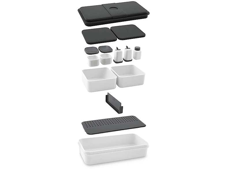 CLOER 800S2-1 2 LUNCHBOX OUTDOOR Lunchbox Weiß SET