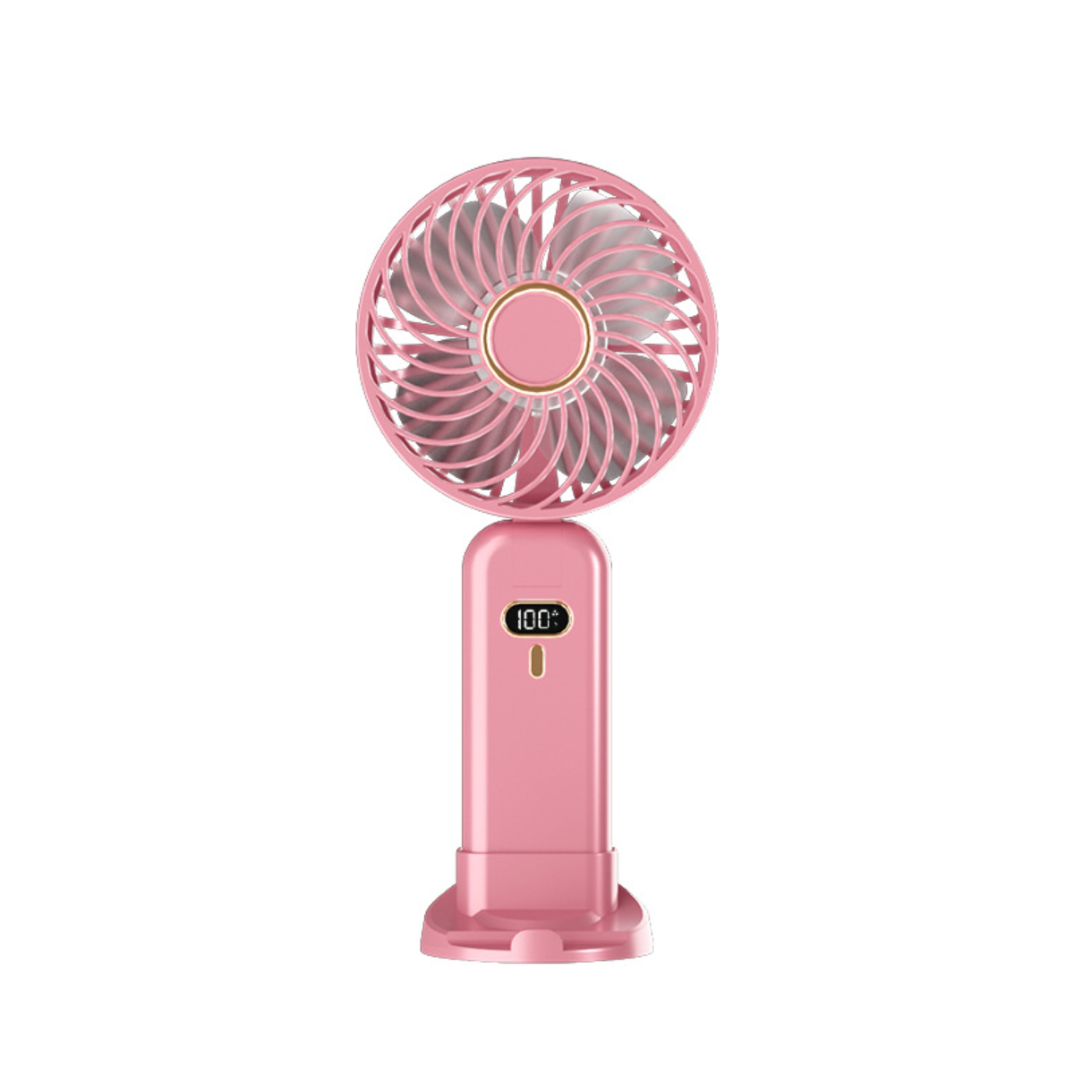 SYNTEK Kleiner Ventilator Rosa Handheld Telefonhalter USB Rosa Outdoor Kompaktventilator Hydrator Aufladen Fan