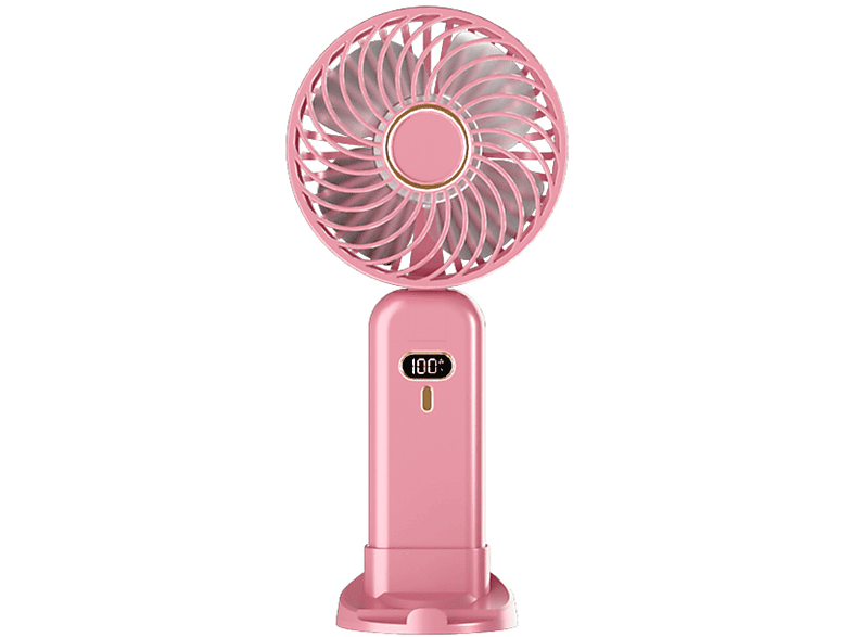 SYNTEK Kleiner Ventilator Rosa Handheld USB Aufladen Telefonhalter Outdoor Hydrator Fan Kompaktventilator Rosa 