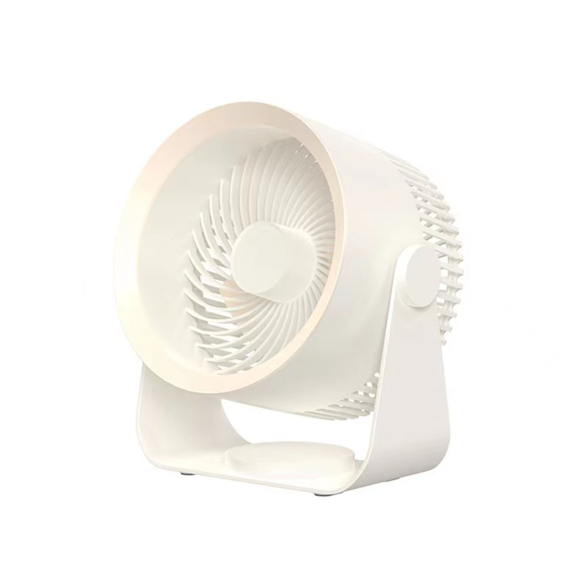SYNTEK Luftumwälzung Fan Weiß Wind elektrische Kompaktventilatoren kleine Watt) wiederaufladbare Ventilator Desktop hohen stumm (5 usb