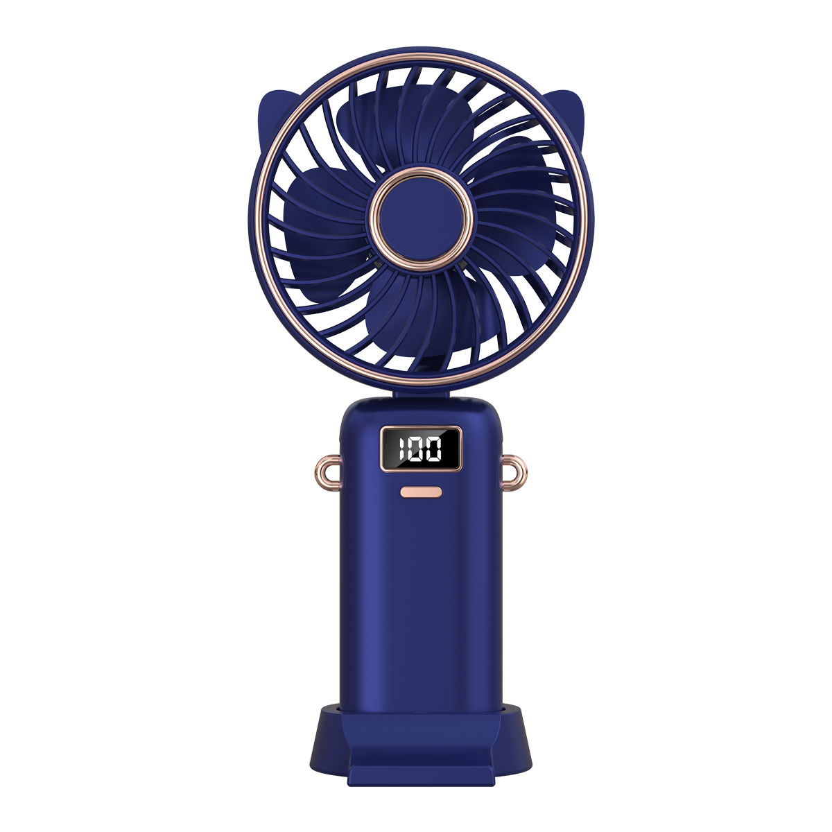 Lila Kleiner Watt) Ventilator Lila Lebensdauer (5 Kompaktventilator kleiner SYNTEK Digitaler Ventilator Wiederaufladbar Handheld Lange