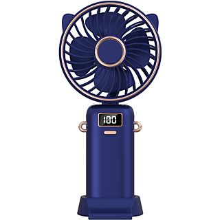 Ventilador de exterior - SYNTEK Ventilador Pequeño Ventilador Digital de Mano Recargable de Larga Duración Púrpura, 5 W, 5 velocidades velocidades, Morado