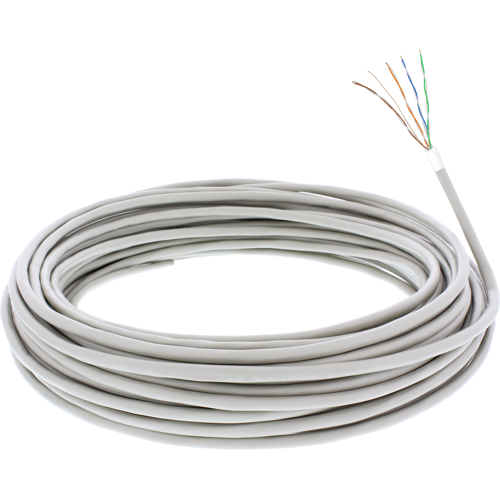 INLINE InLine® Telefon-Kabel 8-adrig, 4x2x0,6mm, 100m /, Kabel Rohware/Meterware, zum Rolle 100 Verlegen, m