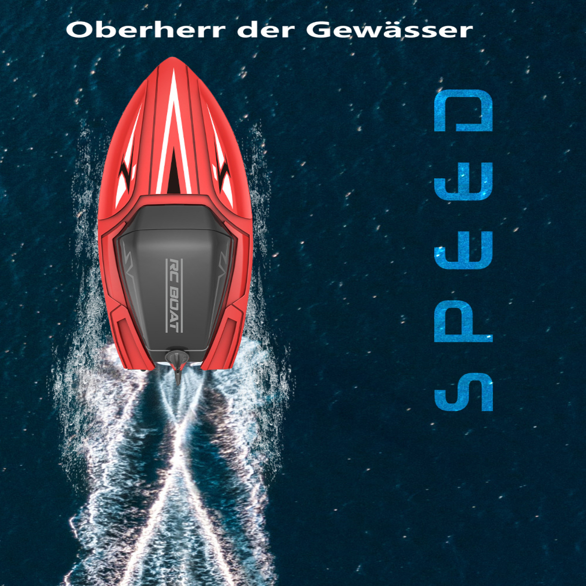 SYNTEK Gelbes Distanz Wasser Kinder Drahtlos Version Boot Schnellboot Hornhautentferner RC-Boot Lange Wiederaufladbar Elektrischer Mini