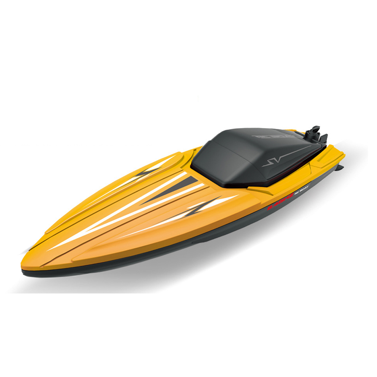 SYNTEK Gelbes RC-Boot Version Drahtlos Hornhautentferner Wasser Boot Lange Schnellboot Mini Distanz Kinder Wiederaufladbar Elektrischer