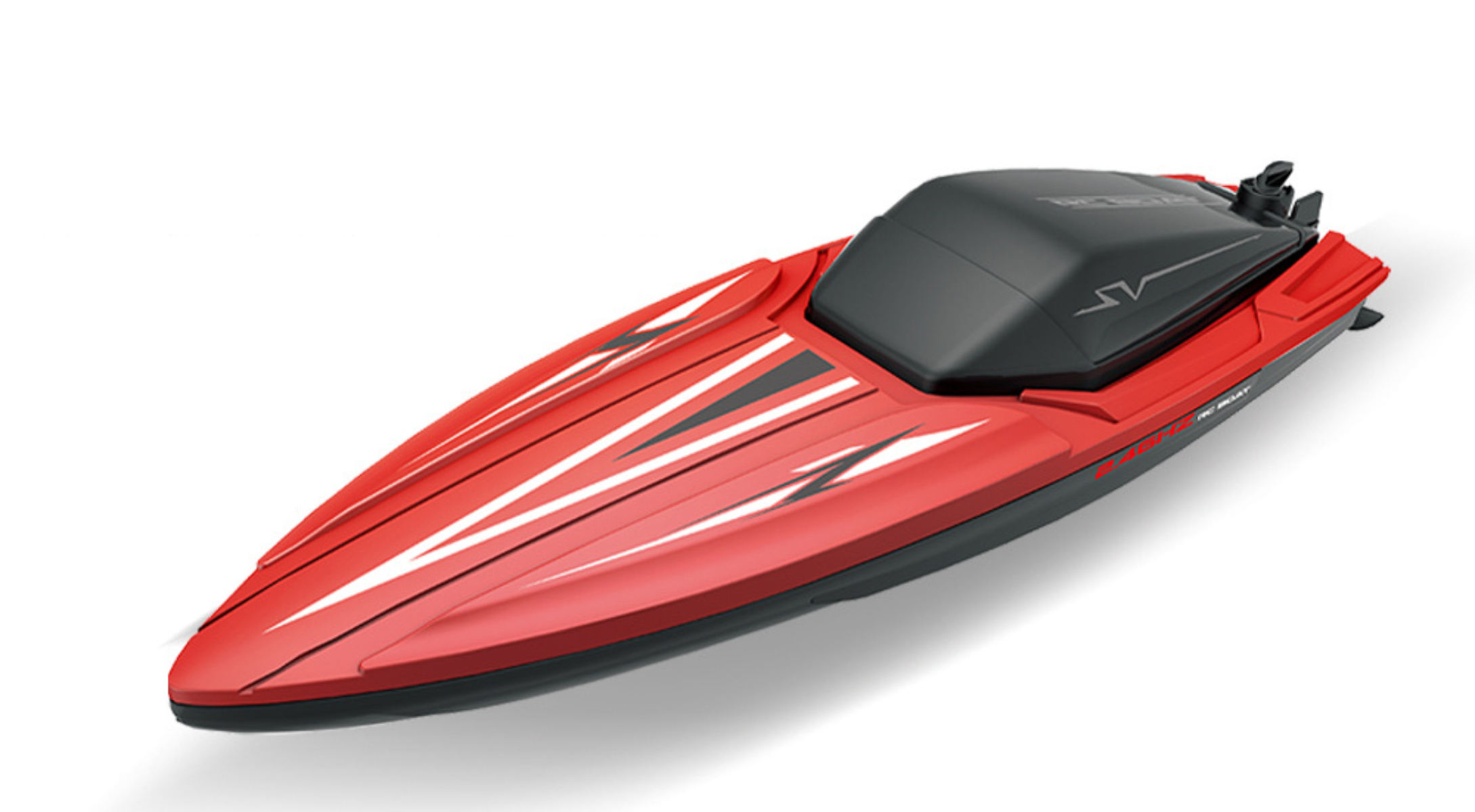 SYNTEK Rotes RC-Boot Wiederaufladbar Lange Kinder Mini Drahtlos Spielfahrzeug Distanz Schnellboot Boot Wasser Version