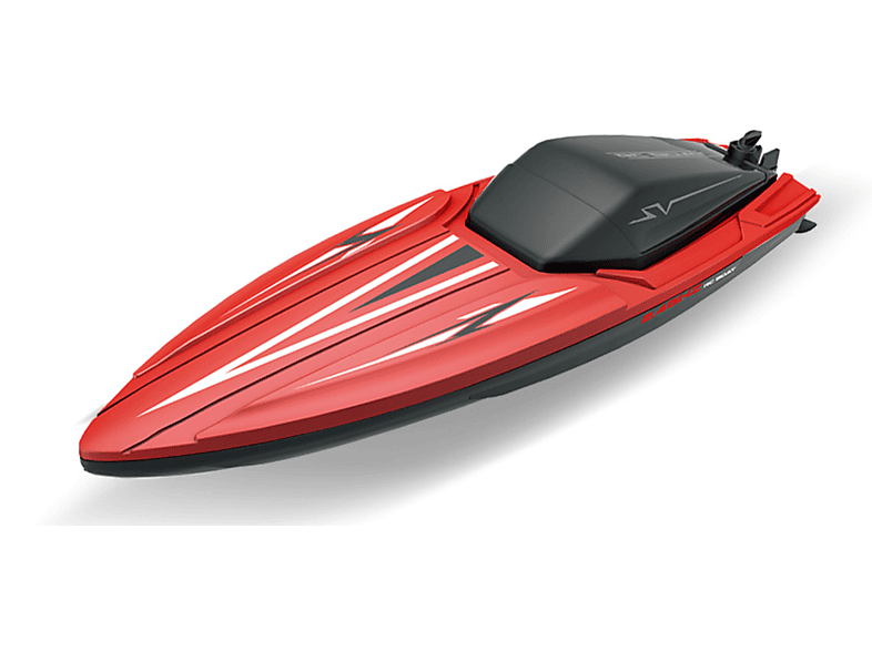 SYNTEK Rotes RC-Boot Schnellboot Lange Wasser Spielfahrzeug Kinder Boot Mini Version Drahtlos Distanz Wiederaufladbar