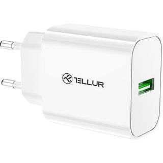 Cargador de móvil - TELLUR USB-A, Compatible with any smartphone or tablet Compatible with any smartphone or tablet, White