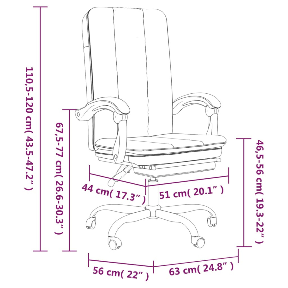 Bürostuhl 349717 VIDAXL